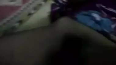 Cute Desi spouse spreads legs to show XXX fluffy cunt before sex