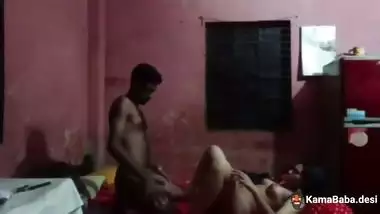 Romantic GF BF sex video of a skinny guy and his hot GF