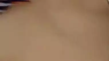 Sexy Indian XXX babe showing boobs and playing with pussy on video call