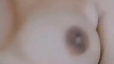 Cute girl boobs showing selfie upon boyfriend request